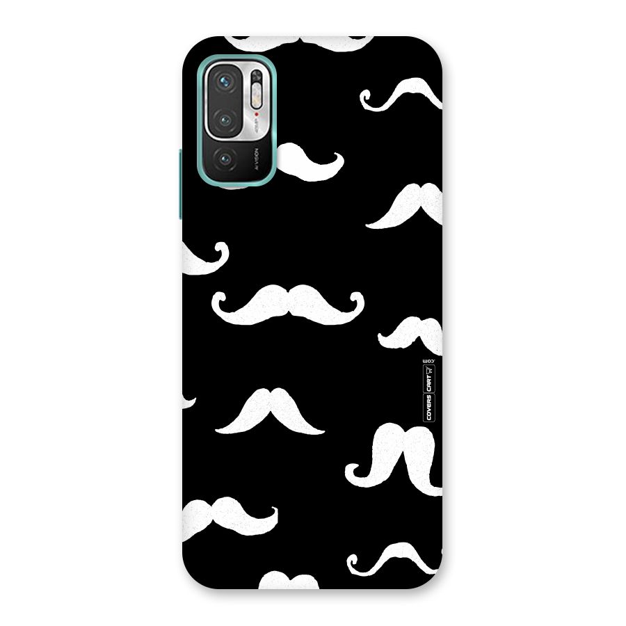 Moustache Pattern (White) Back Case for Redmi Note 10T 5G