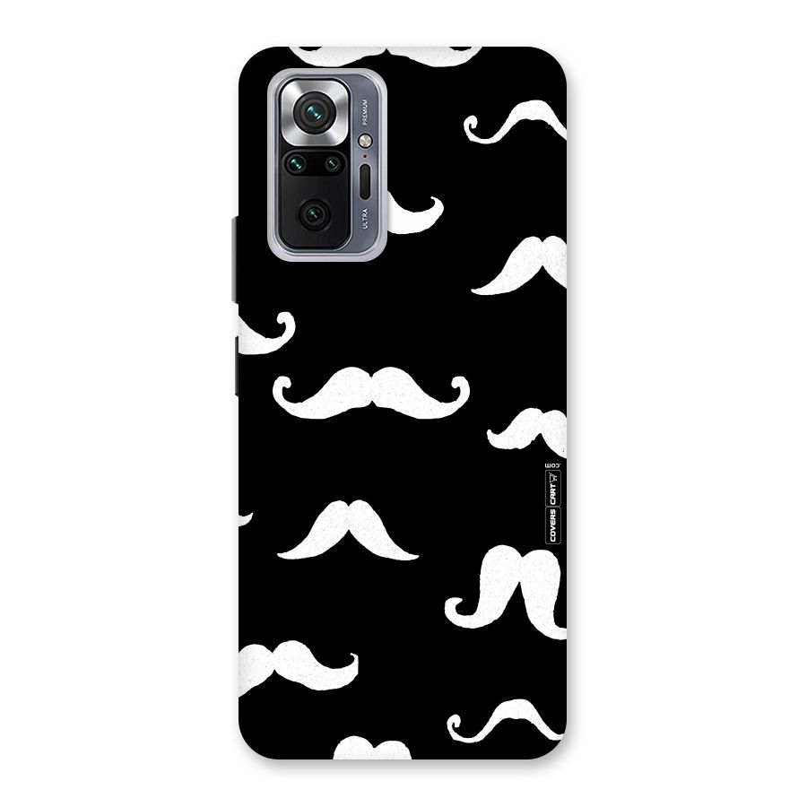 Moustache Pattern (White) Back Case for Redmi Note 10 Pro