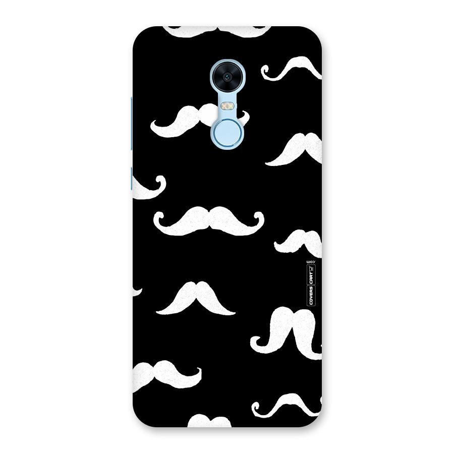 Moustache Pattern (White) Back Case for Redmi Note 5