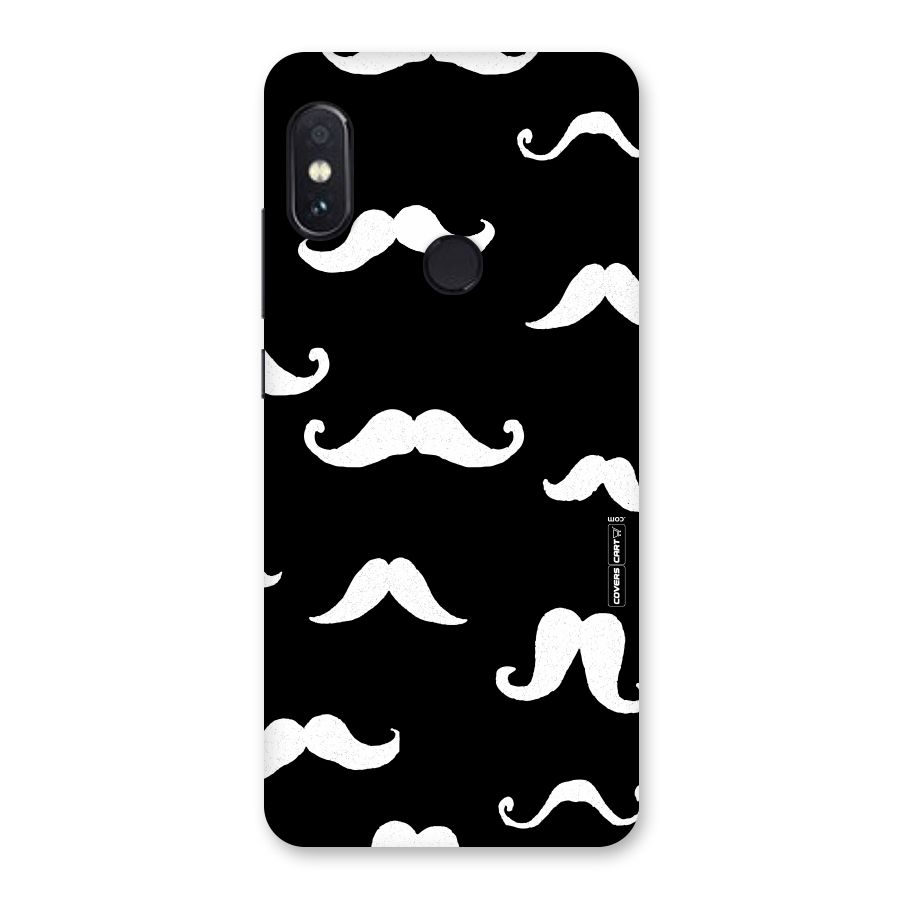 Moustache Pattern (White) Back Case for Redmi Note 5 Pro