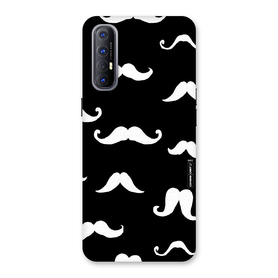 Moustache Pattern (White) Back Case for Reno3 Pro