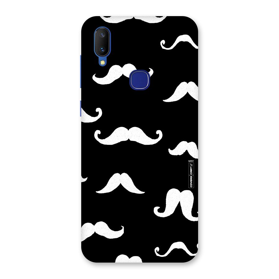 Moustache Pattern (White) Back Case for Vivo V11