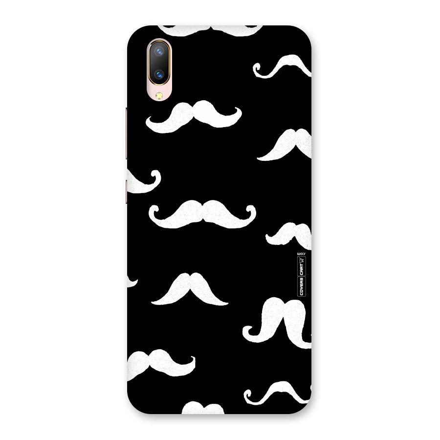 Moustache Pattern (White) Back Case for Vivo V11 Pro