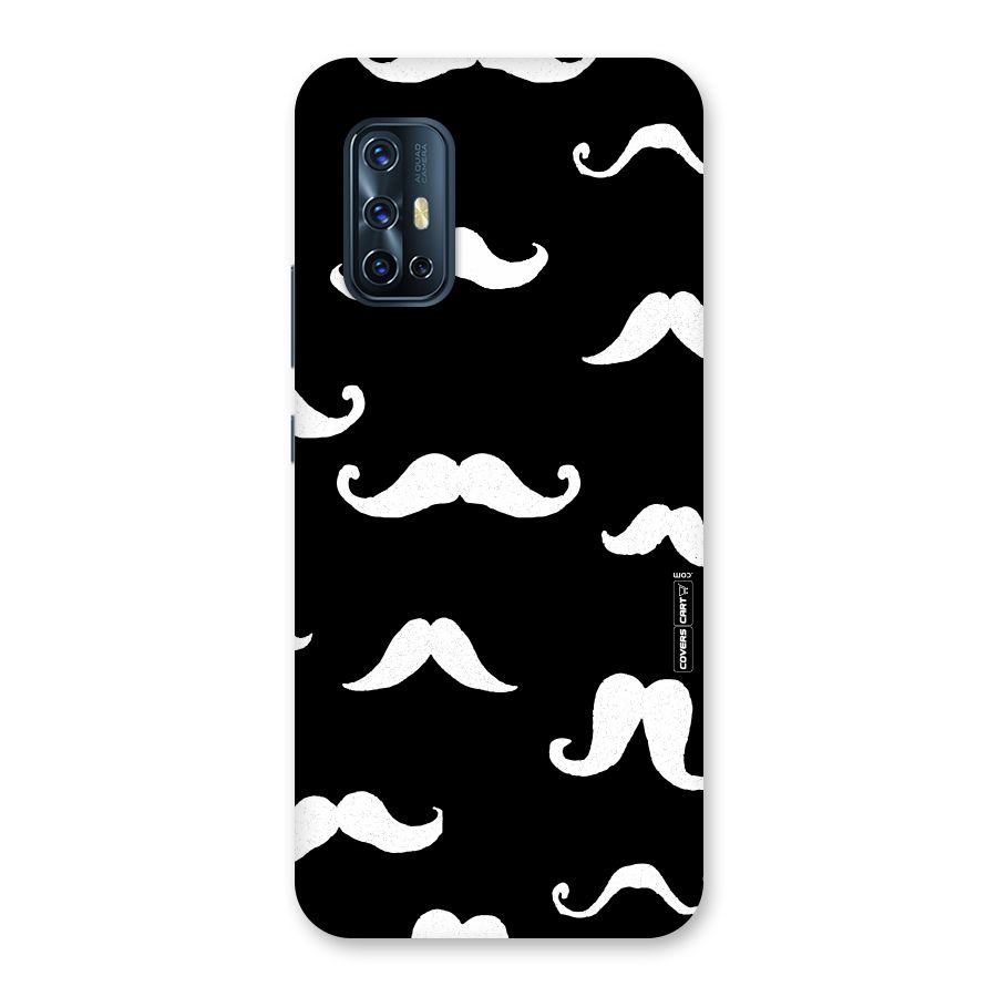 Moustache Pattern (White) Back Case for Vivo V17