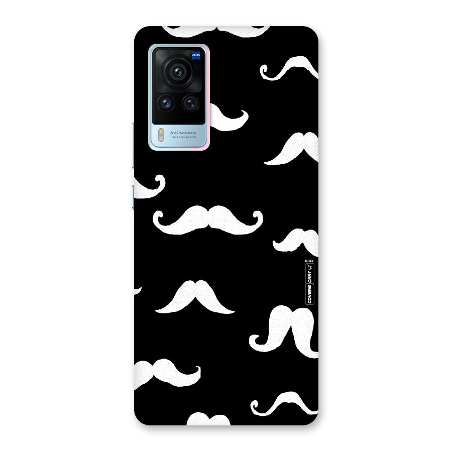 Moustache Pattern (White) Back Case for Vivo X60 Pro
