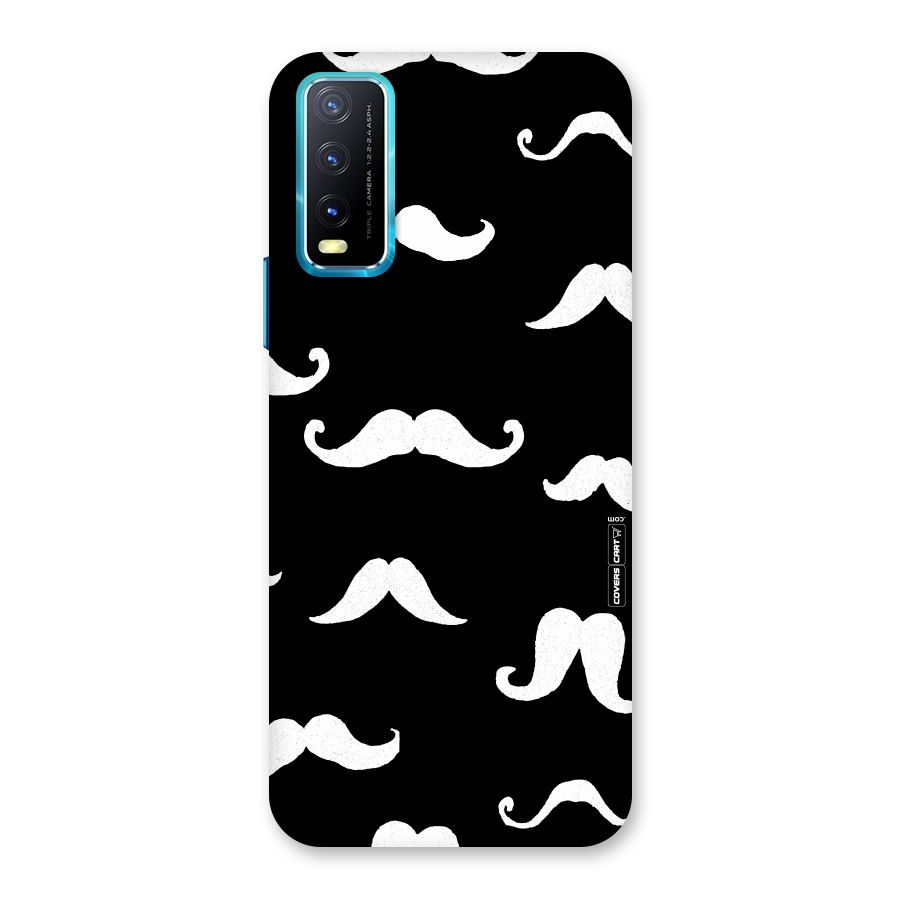 Moustache Pattern (White) Back Case for Vivo Y20A