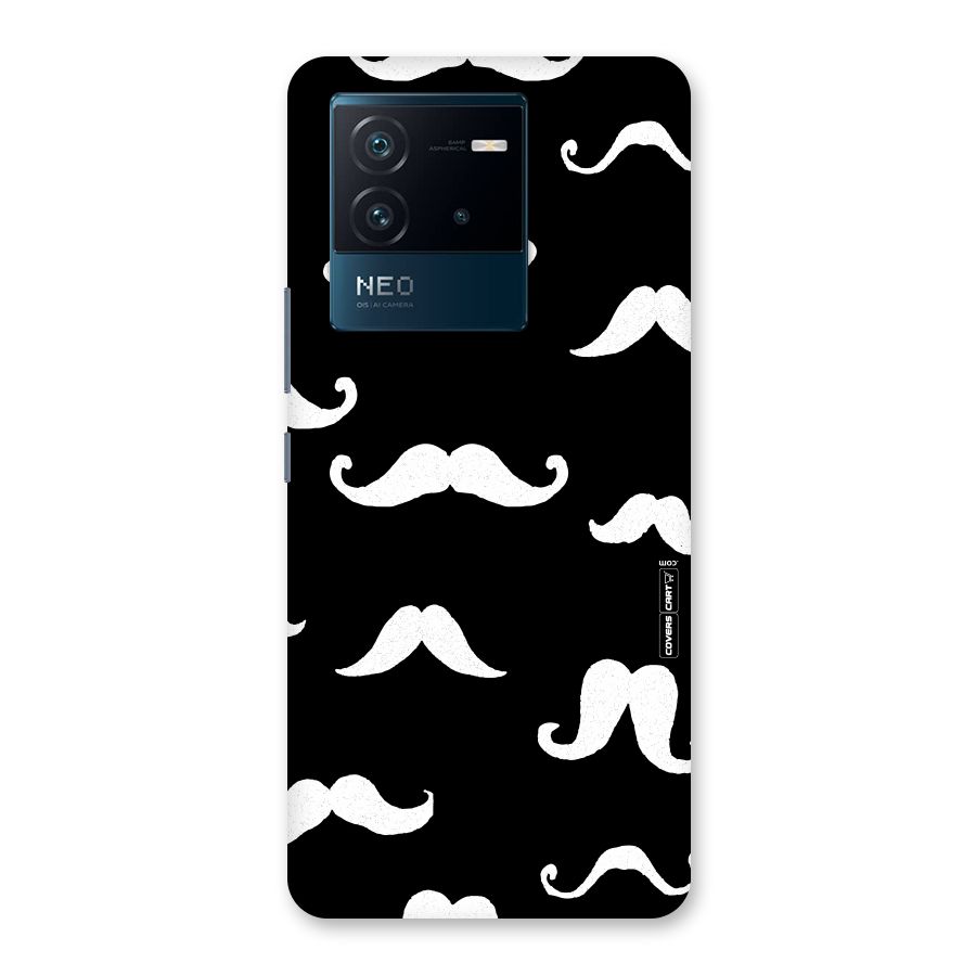 Moustache Pattern (White) Back Case for Vivo iQOO Neo 6 5G