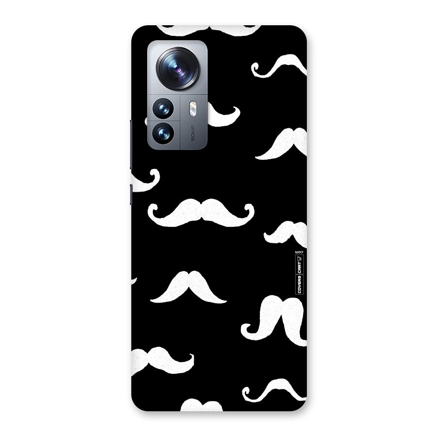 Moustache Pattern (White) Back Case for Xiaomi 12 Pro