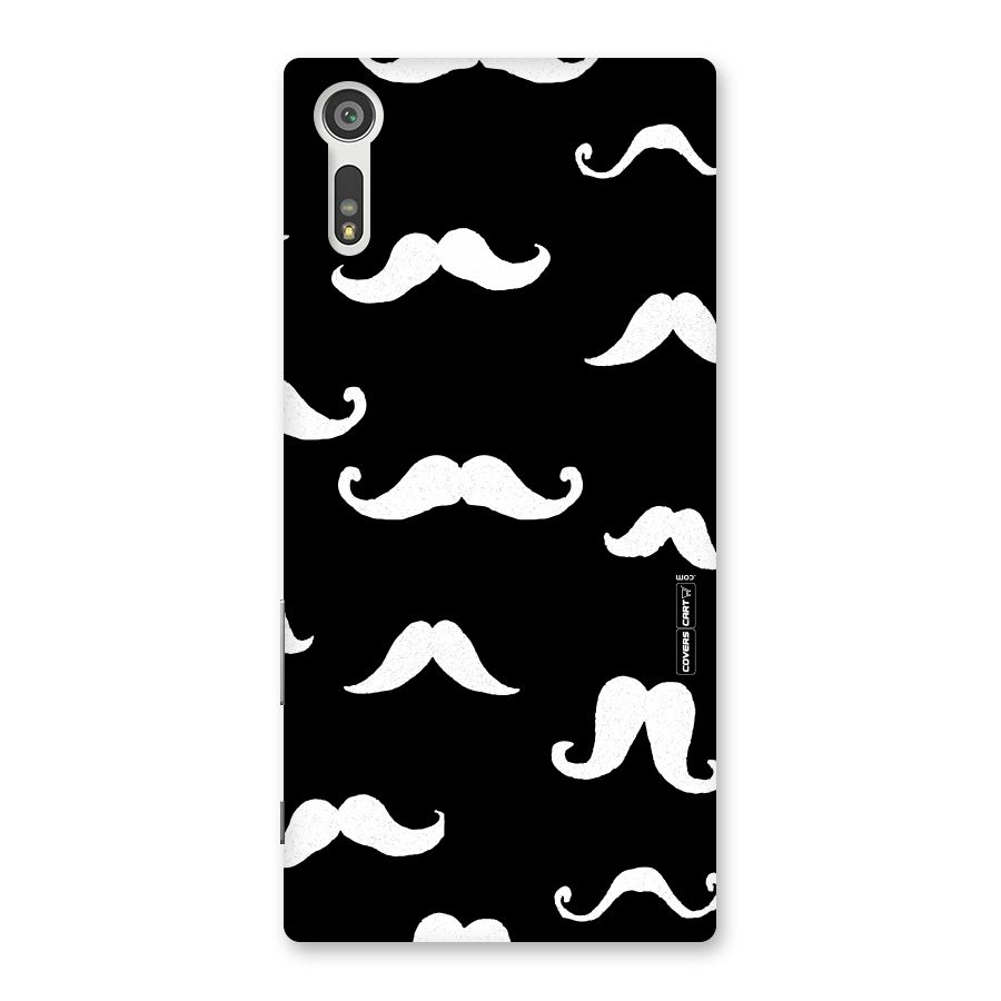 Moustache Pattern (White) Back Case for Xperia XZ