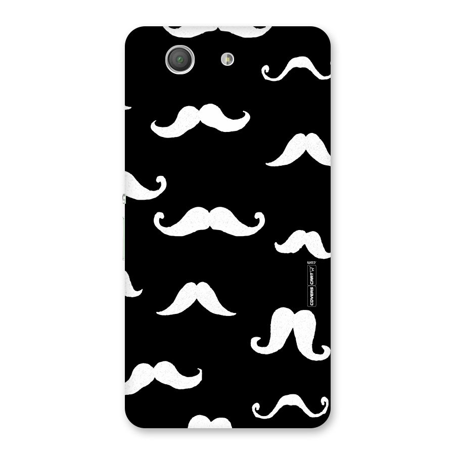Moustache Pattern (White) Back Case for Xperia Z3 Compact