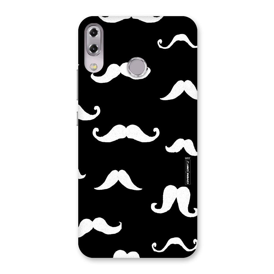 Moustache Pattern (White) Back Case for Zenfone 5Z