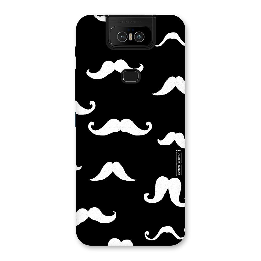 Moustache Pattern (White) Back Case for Zenfone 6z