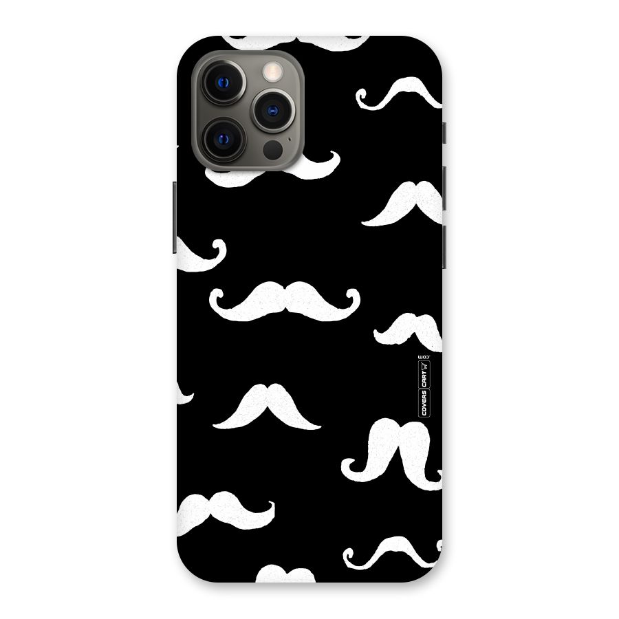 Moustache Pattern (White) Back Case for iPhone 12 Pro Max