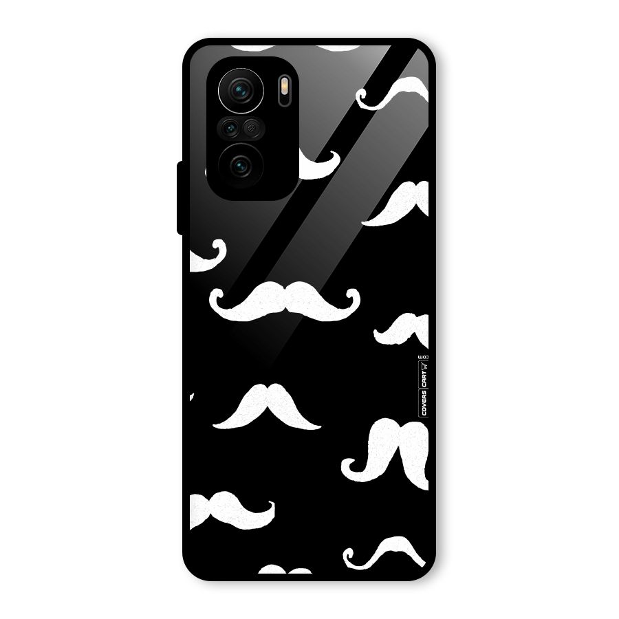 Moustache Pattern (White) Glass Back Case for Mi 11x