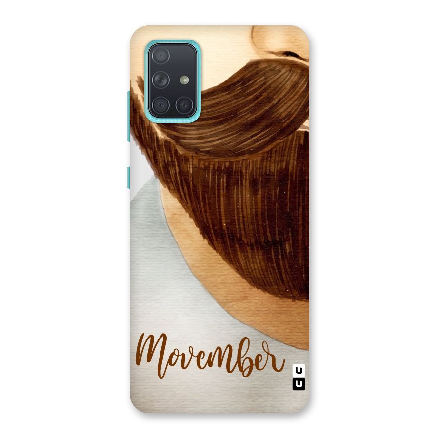 Movember Moustache Back Case for Galaxy A71