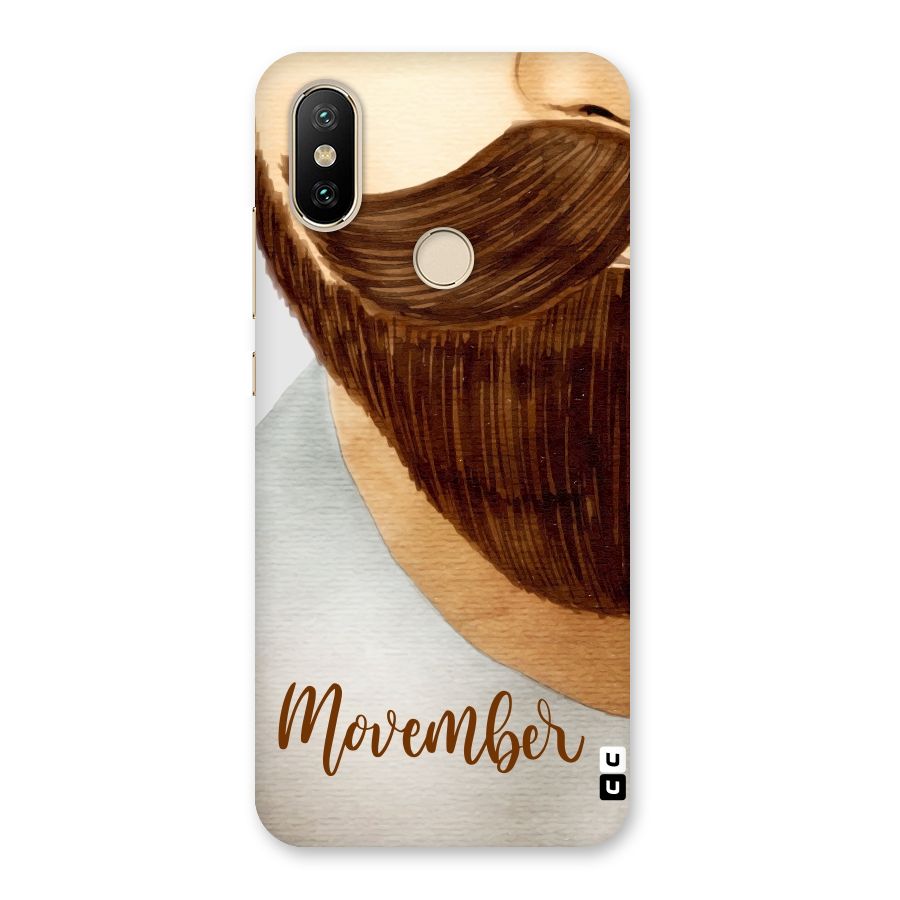 Movember Moustache Back Case for Mi A2