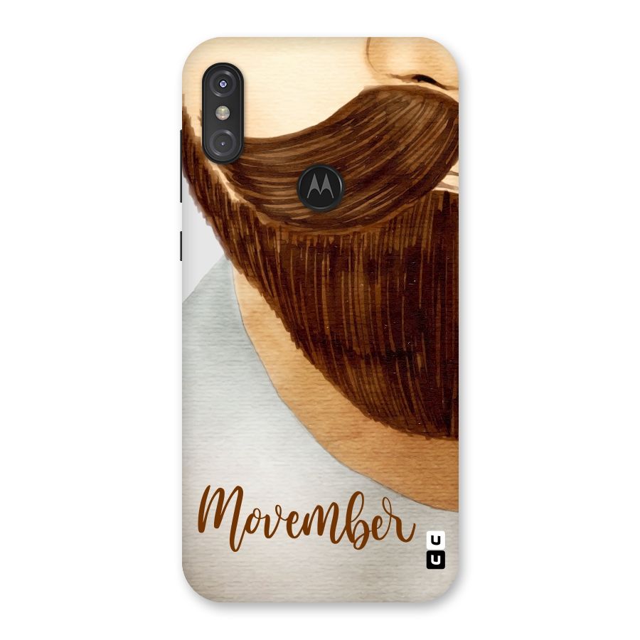 Movember Moustache Back Case for Motorola One Power
