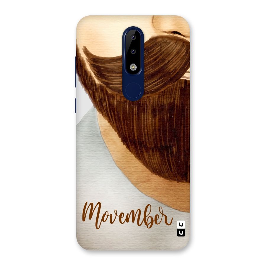 Movember Moustache Back Case for Nokia 5.1 Plus