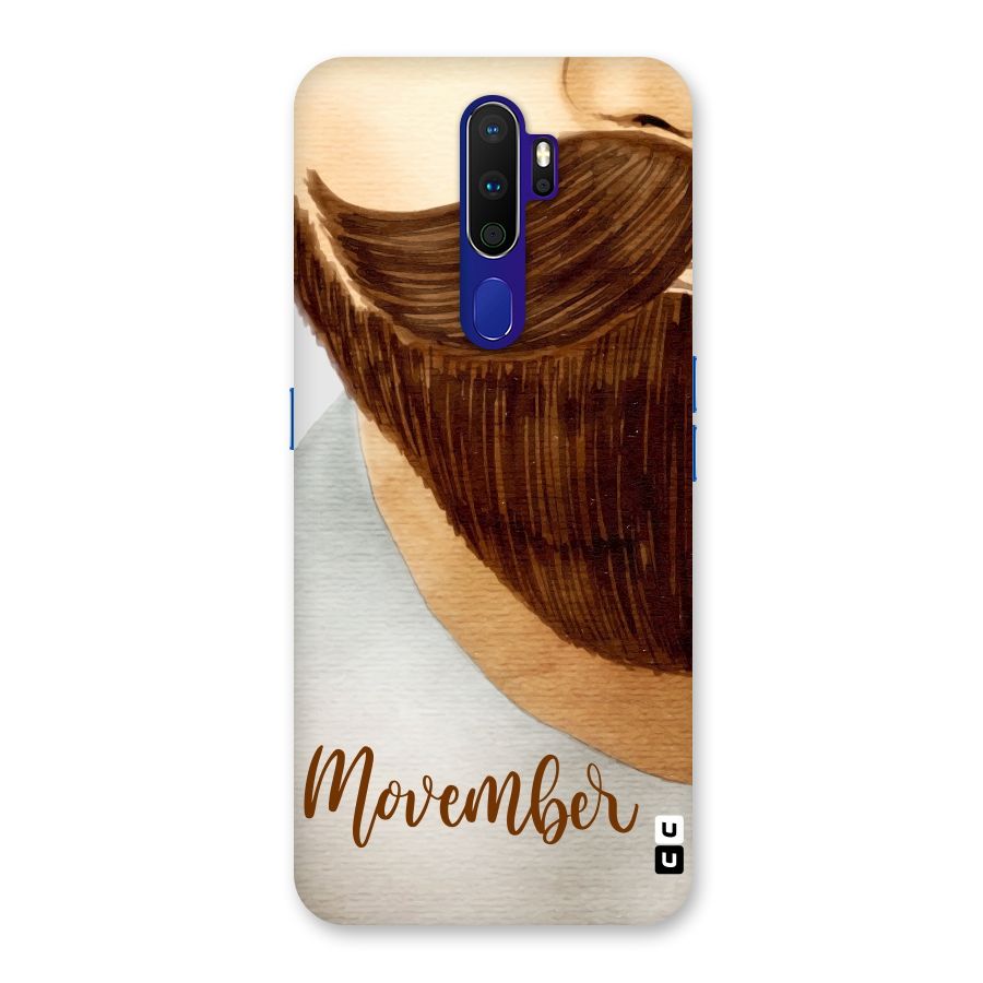 Movember Moustache Back Case for Oppo A9 (2020)