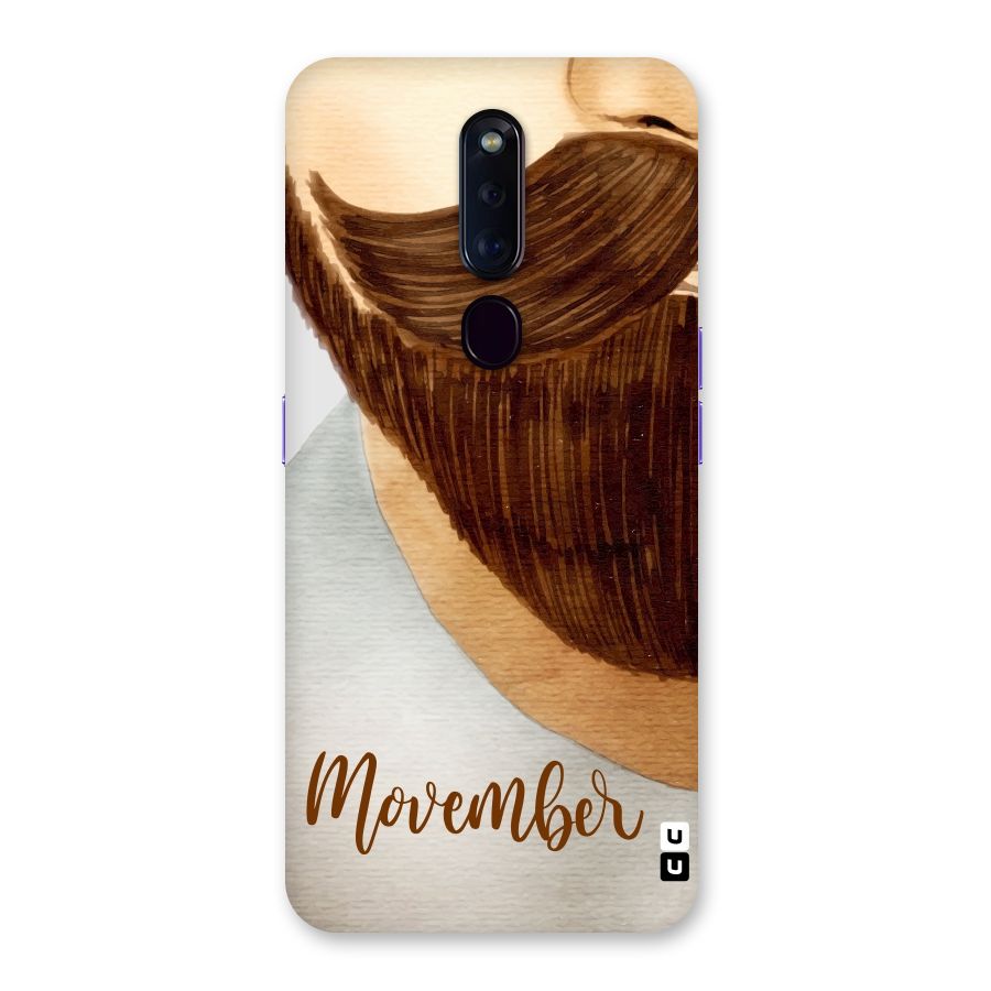 Movember Moustache Back Case for Oppo F11 Pro