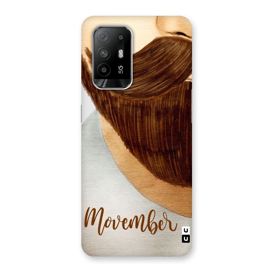 Movember Moustache Back Case for Oppo F19 Pro Plus 5G