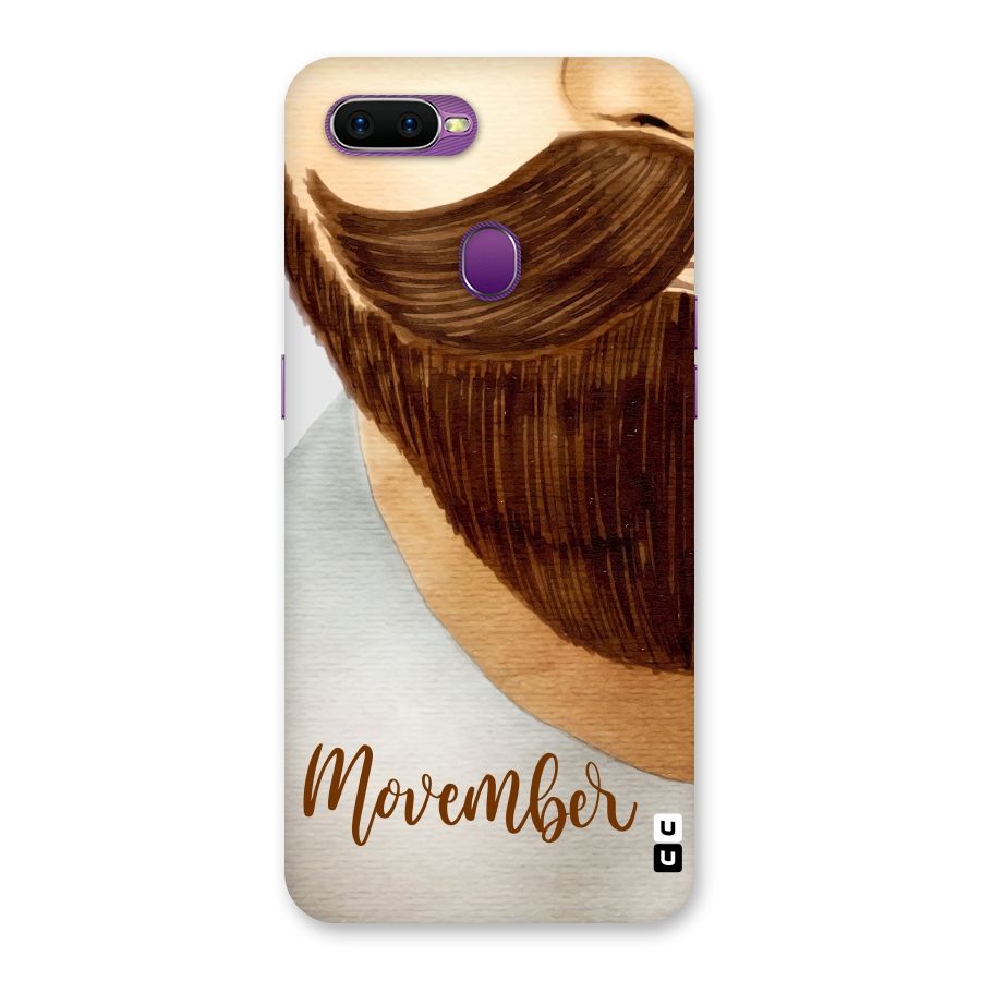Movember Moustache Back Case for Oppo F9
