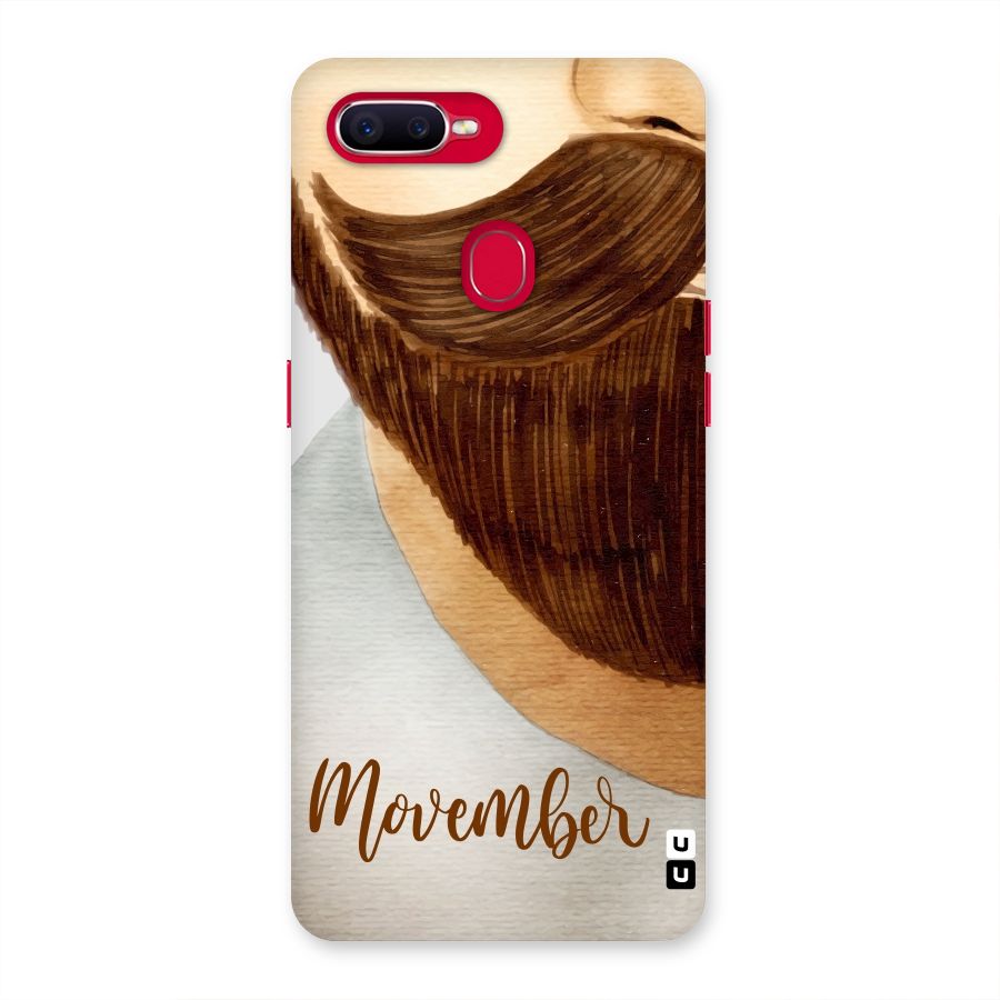 Movember Moustache Back Case for Oppo F9 Pro