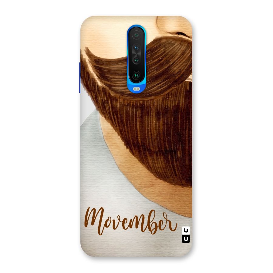Movember Moustache Back Case for Poco X2