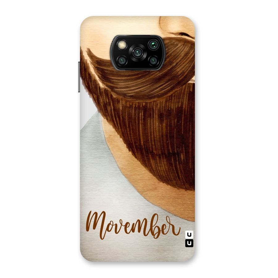 Movember Moustache Back Case for Poco X3