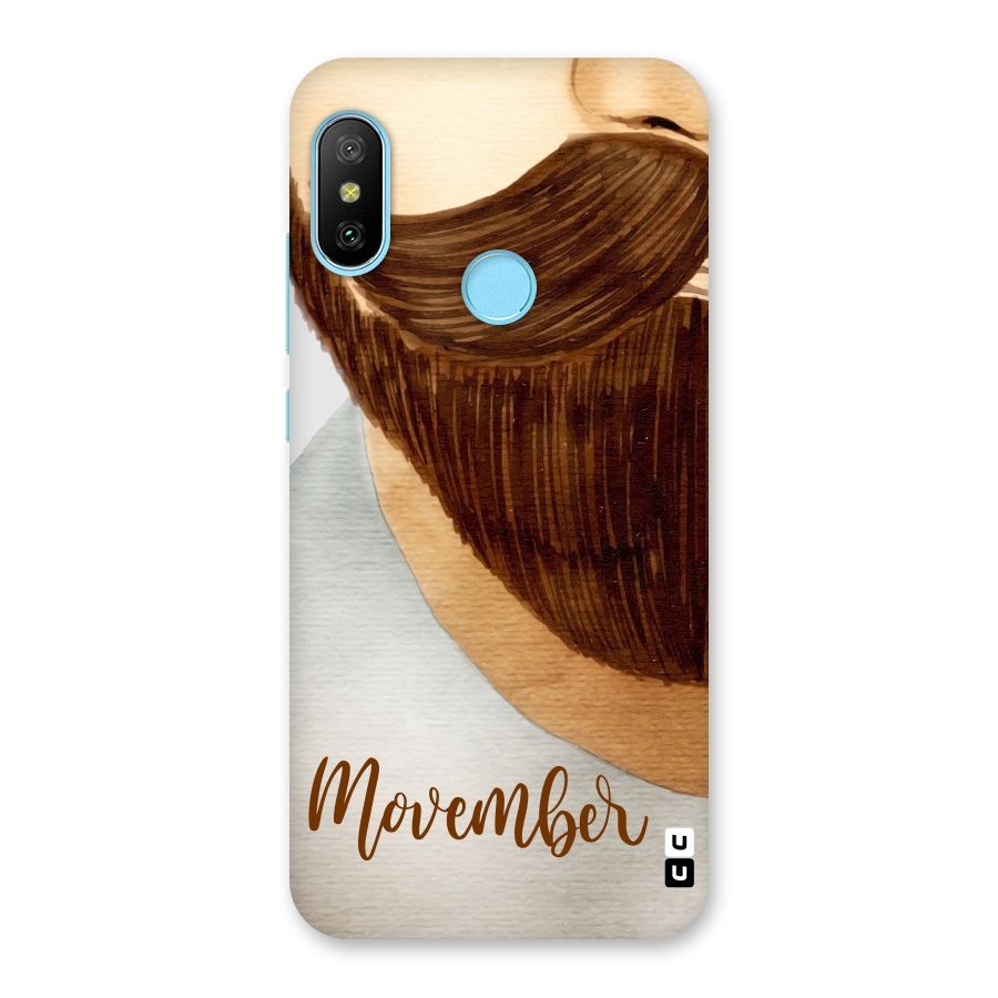 Movember Moustache Back Case for Redmi 6 Pro