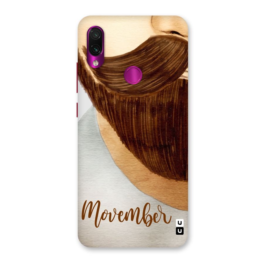 Movember Moustache Back Case for Redmi Note 7 Pro