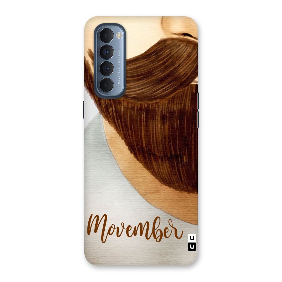 Movember Moustache Back Case for Reno4 Pro