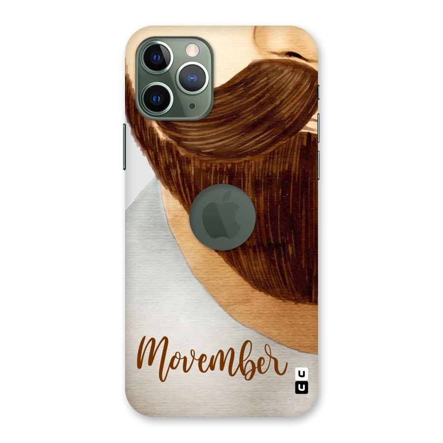 Movember Moustache Back Case for iPhone 11 Pro Logo  Cut