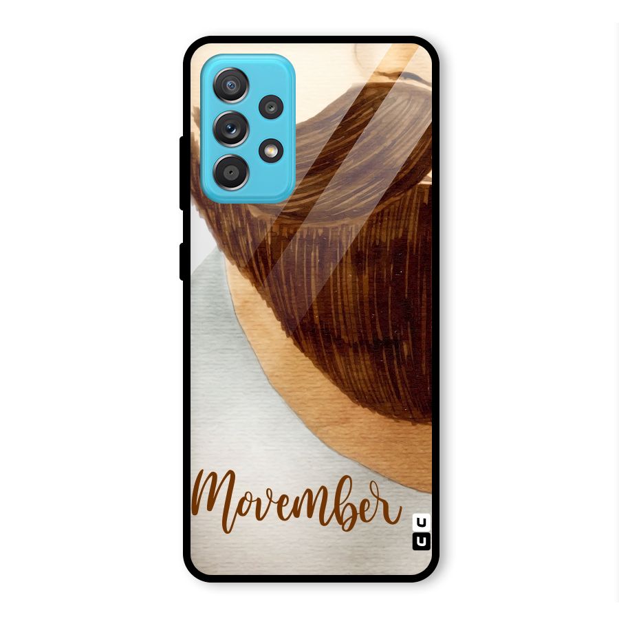 Movember Moustache Glass Back Case for Galaxy A52s 5G