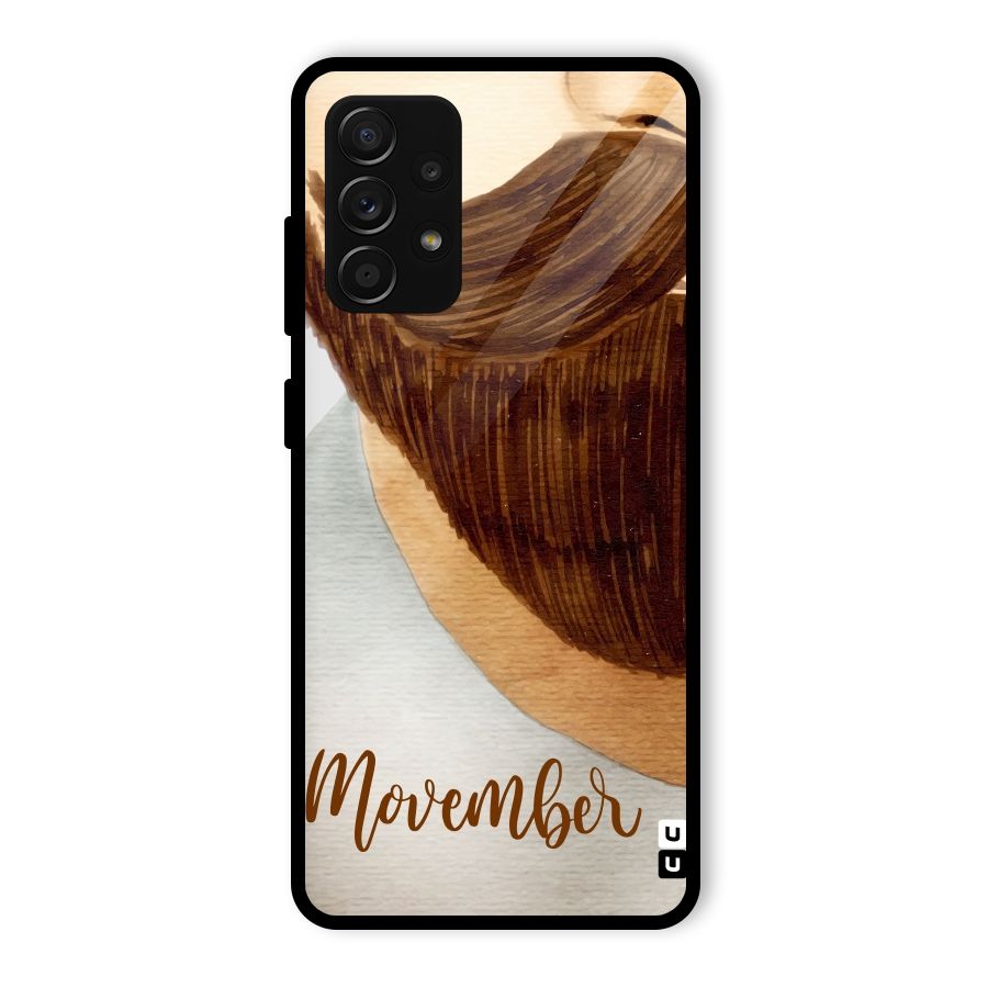 Movember Moustache Glass Back Case for Galaxy A53 5G