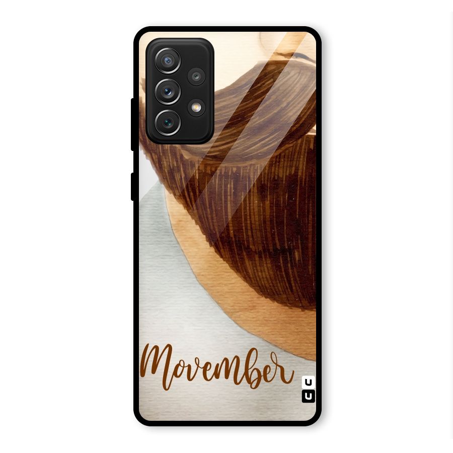 Movember Moustache Glass Back Case for Galaxy A72