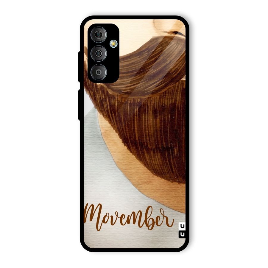 Movember Moustache Glass Back Case for Galaxy F23