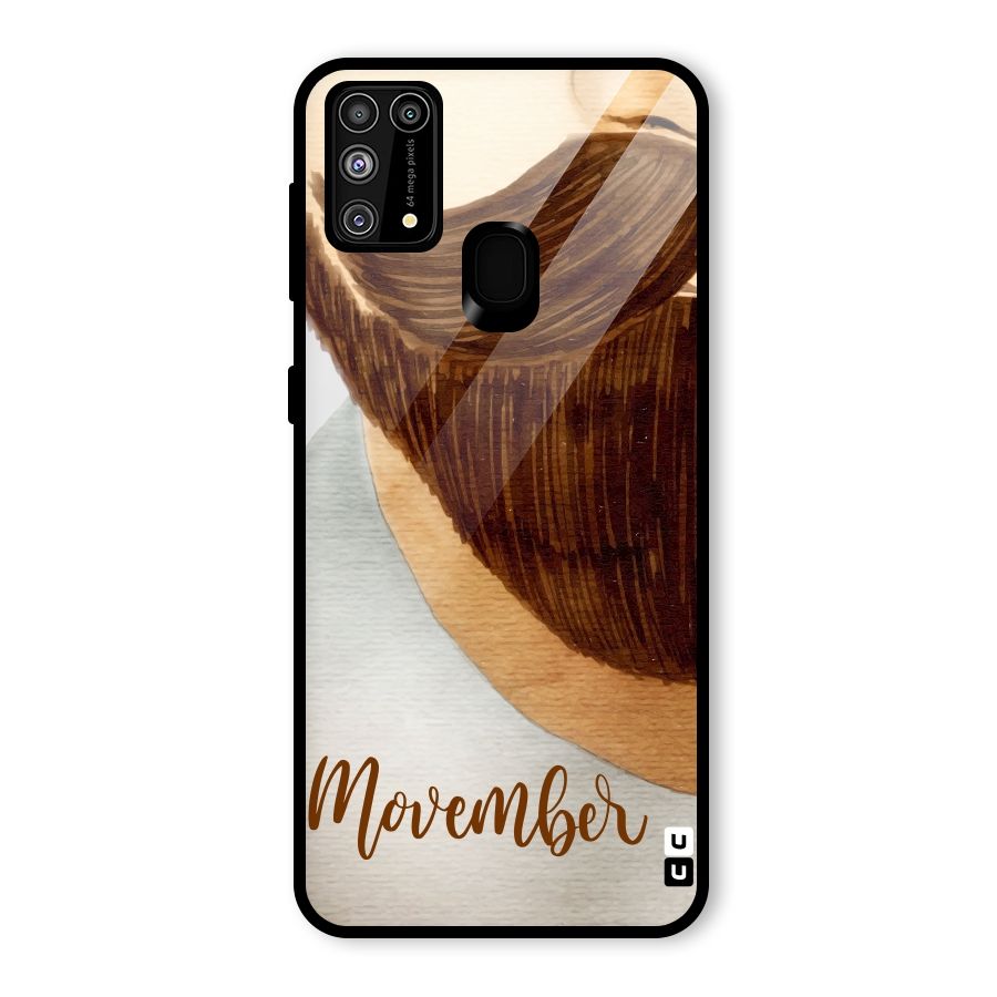 Movember Moustache Glass Back Case for Galaxy F41
