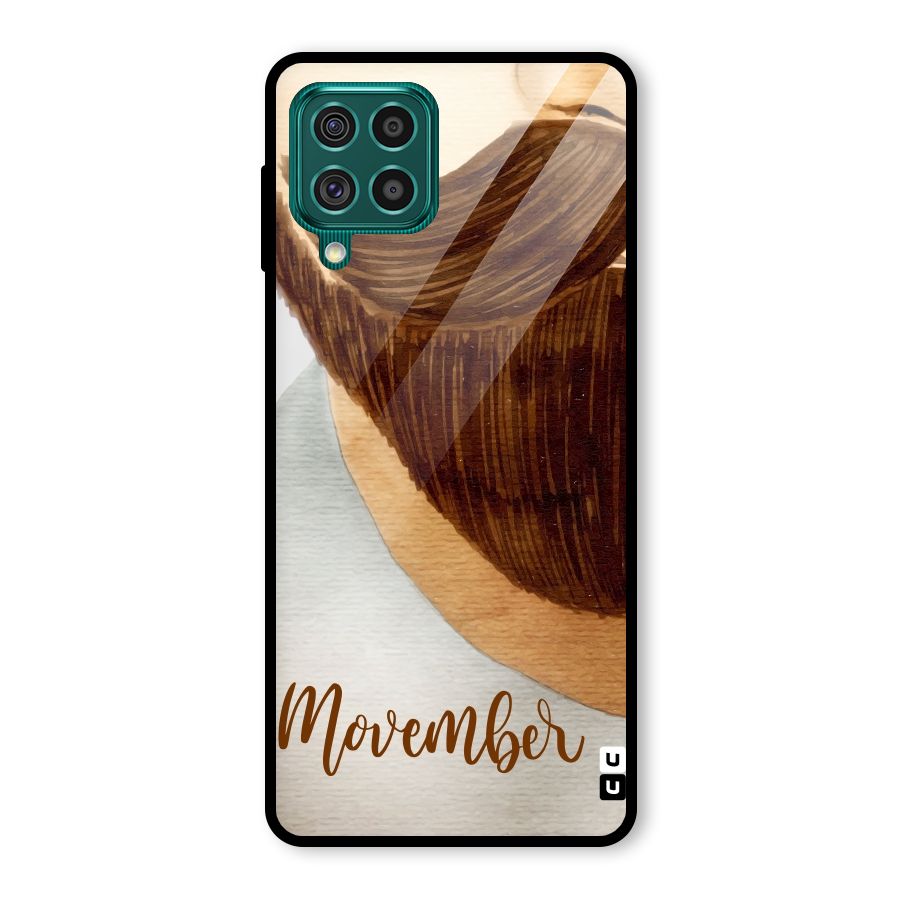 Movember Moustache Glass Back Case for Galaxy F62