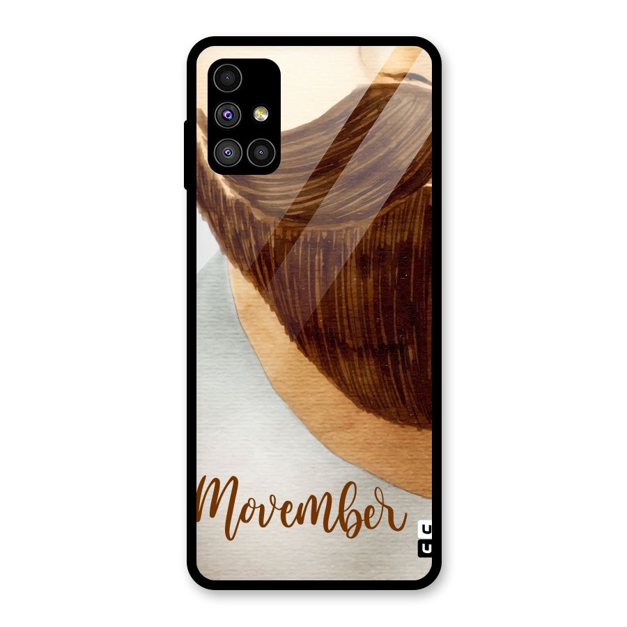 Movember Moustache Glass Back Case for Galaxy M51