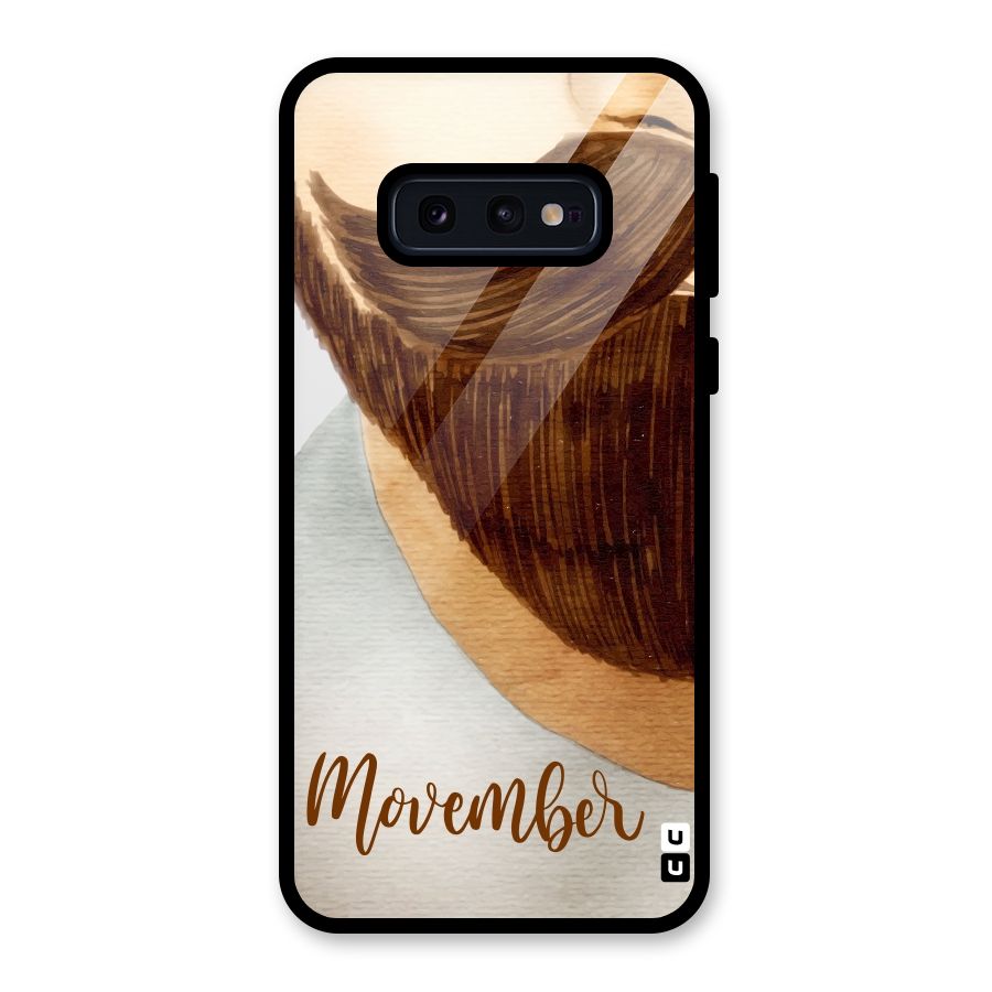 Movember Moustache Glass Back Case for Galaxy S10e
