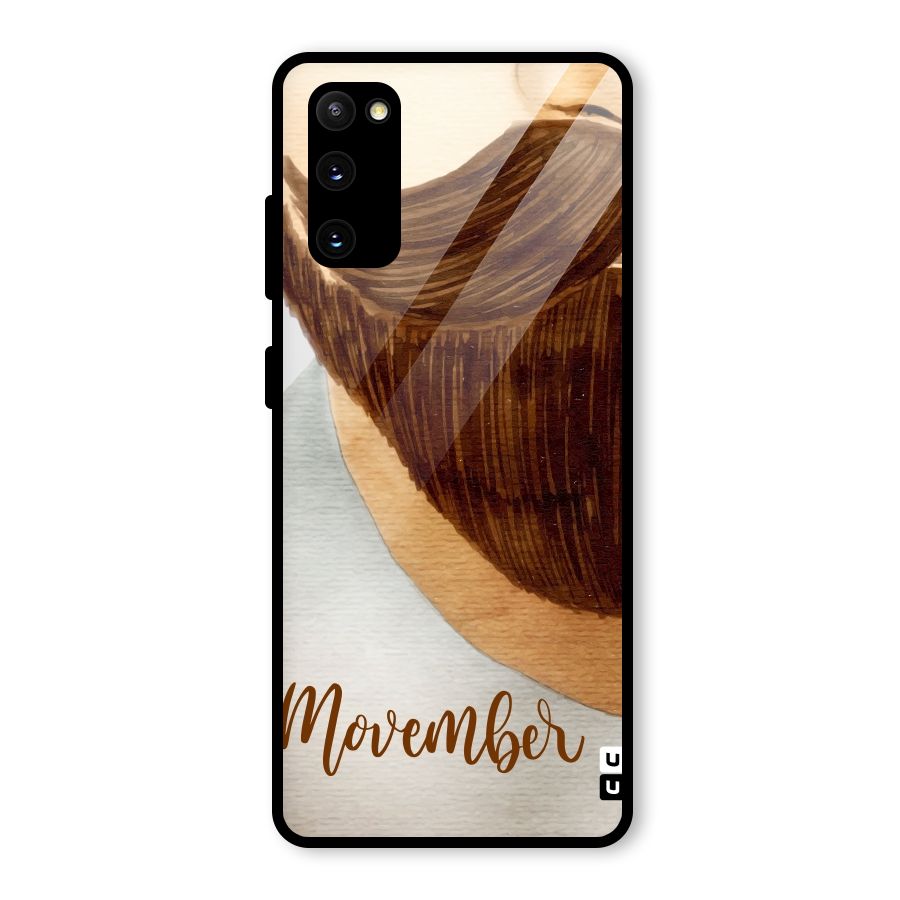 Movember Moustache Glass Back Case for Galaxy S20 FE 5G