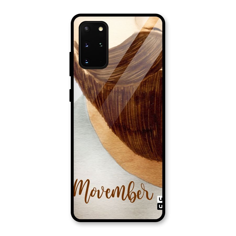 Movember Moustache Glass Back Case for Galaxy S20 Plus