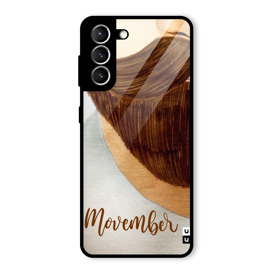 Movember Moustache Glass Back Case for Galaxy S21 5G