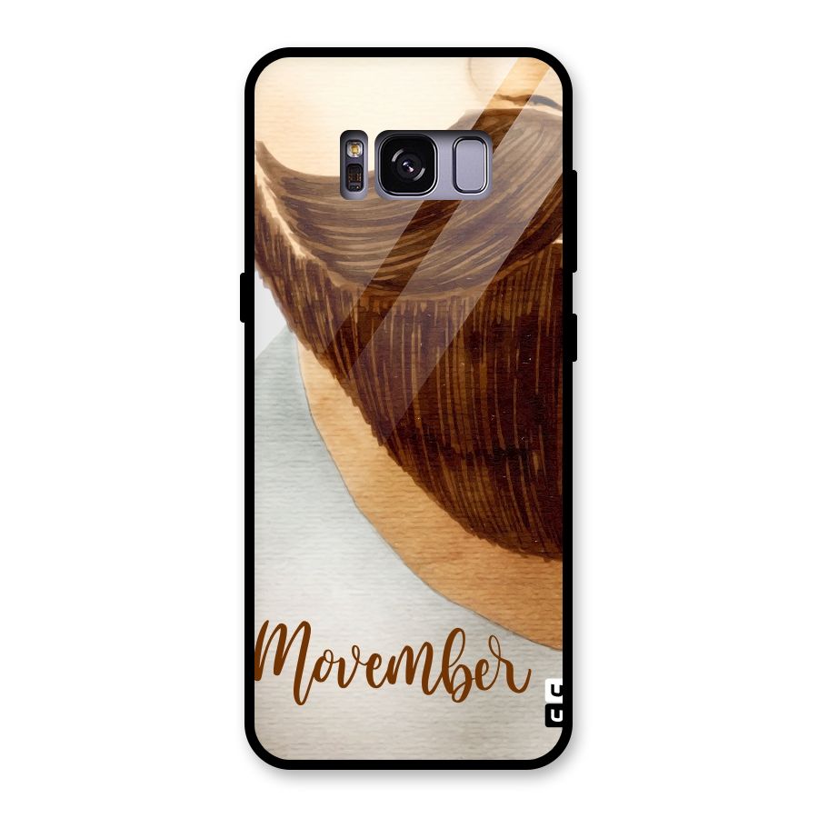 Movember Moustache Glass Back Case for Galaxy S8