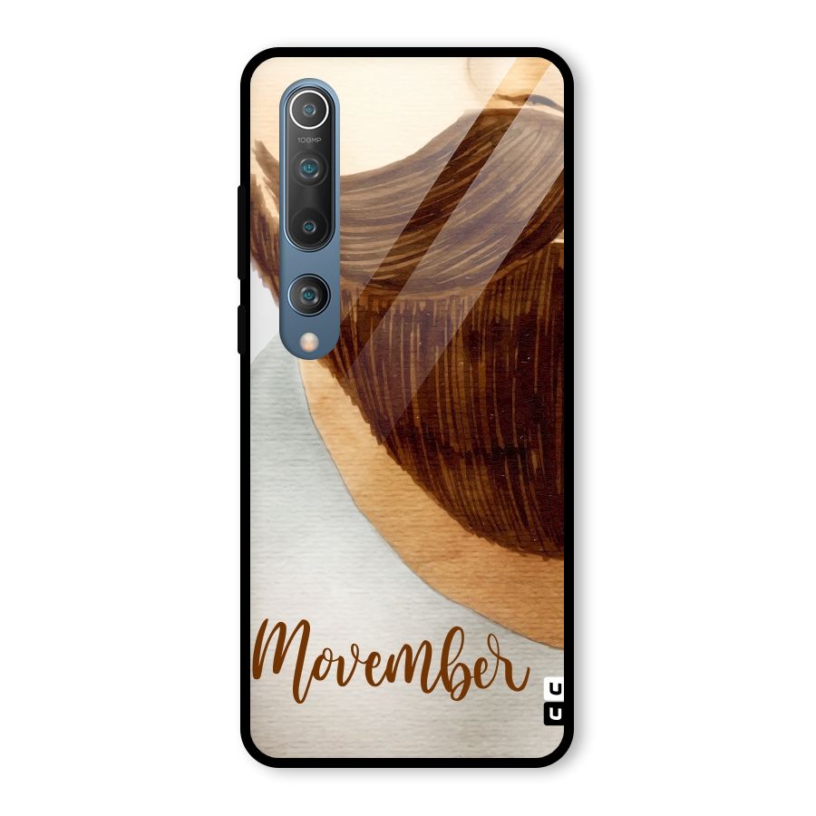 Movember Moustache Glass Back Case for Mi 10