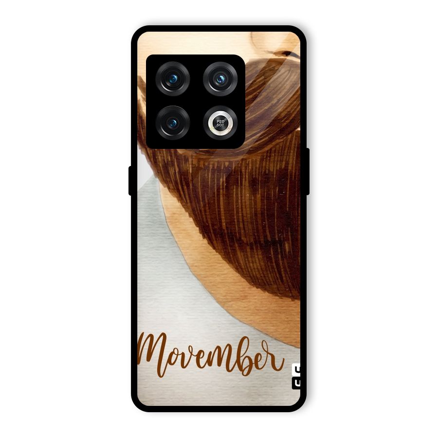 Movember Moustache Glass Back Case for OnePlus 10 Pro 5G