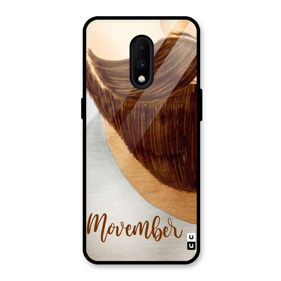Movember Moustache Glass Back Case for OnePlus 7