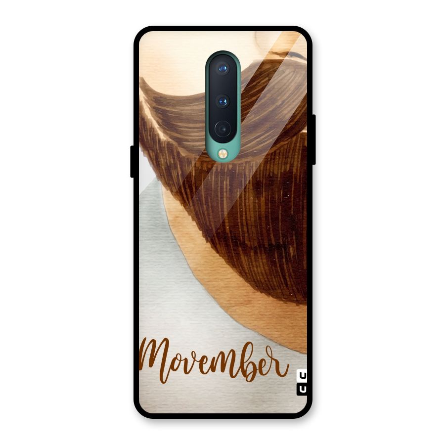 Movember Moustache Glass Back Case for OnePlus 8