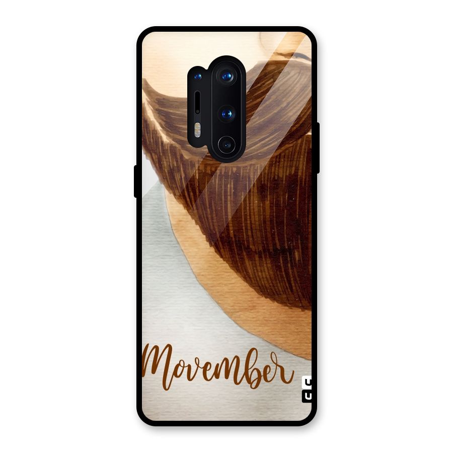 Movember Moustache Glass Back Case for OnePlus 8 Pro